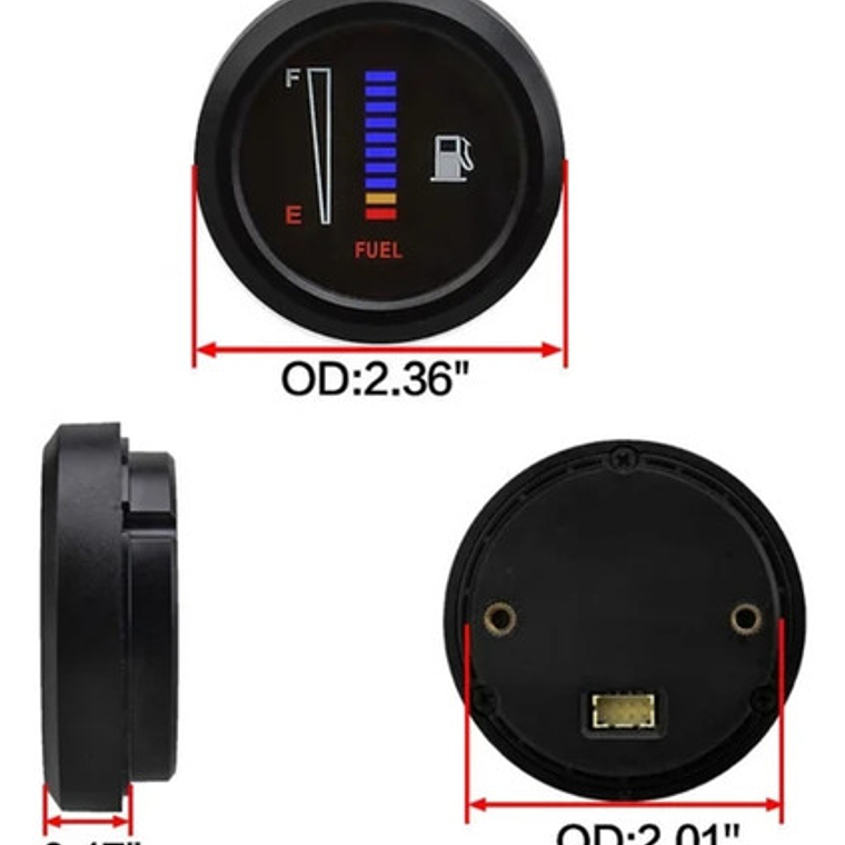 Medidor De Nivel De Combustible Carro, Moto Universal 12v  2