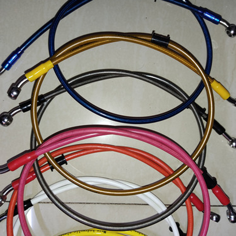 Mangueras Hidráulicas De 90, 80, 70, 60,50,40 Cm Color Plata 17