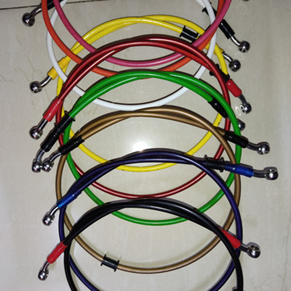 Mangueras Hidráulicas De 90, 80, 70, 60,50,40 Cm Color Plata 20