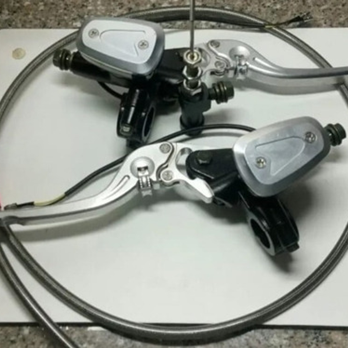 Clutch Y Freno Hidráulico Universal Para Motocicleta Plata 3