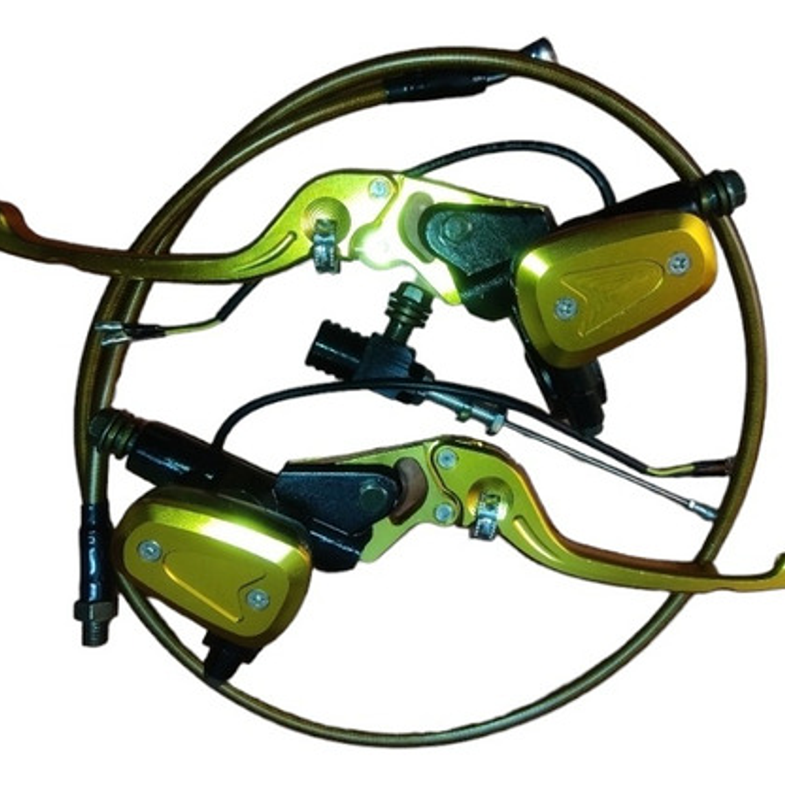 Clutch Y Freno Hidráulico Kit Universal  Dorado 2.0 De Lujo 1