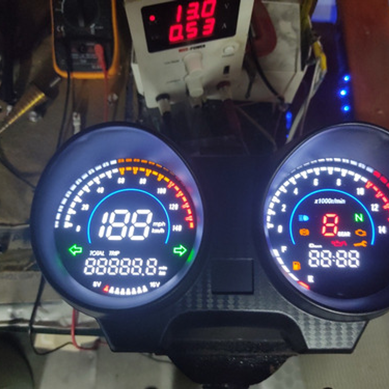 Velocímetro Digital Phm 1977 Negro 80mm Urbano 7