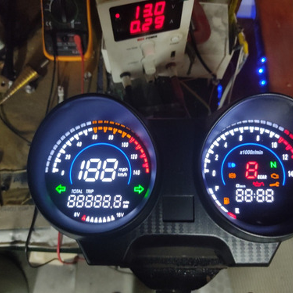 Velocímetro Digital Phm 1977 Negro 80mm Urbano 8