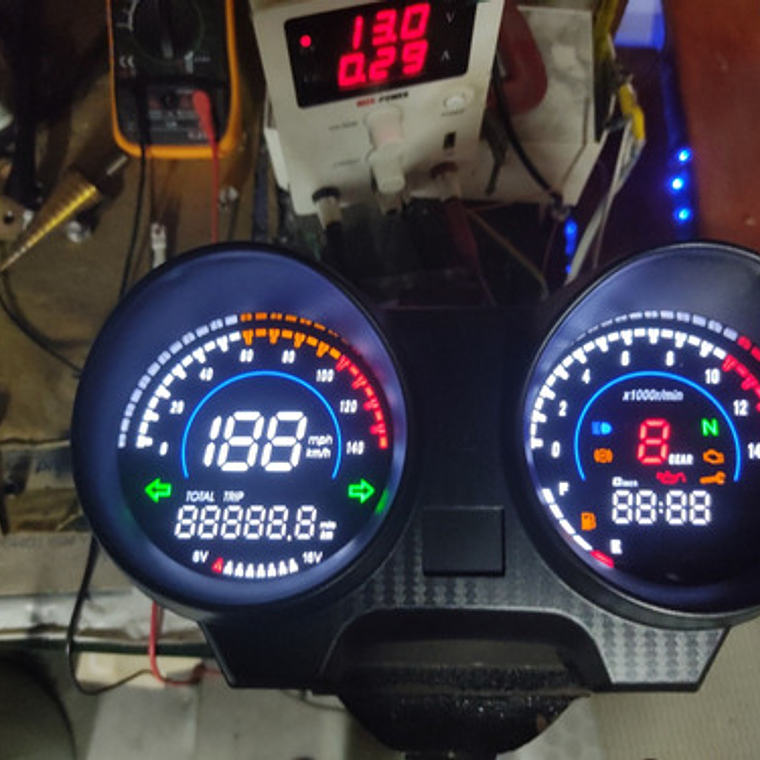 Velocímetro Digital Phm 1977 Negro 80mm Urbano 8