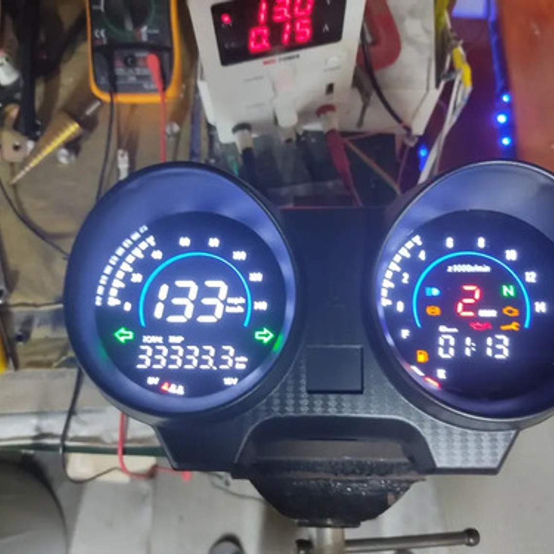 Velocímetro Digital Phm 1977 Negro 80mm Urbano 10