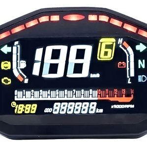 Velocímetro Universal Racing Motocicleta Cristal Liquido 6 M