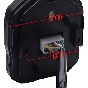 Velocímetro Universal Racing Motocicleta Cristal Liquido 6 M