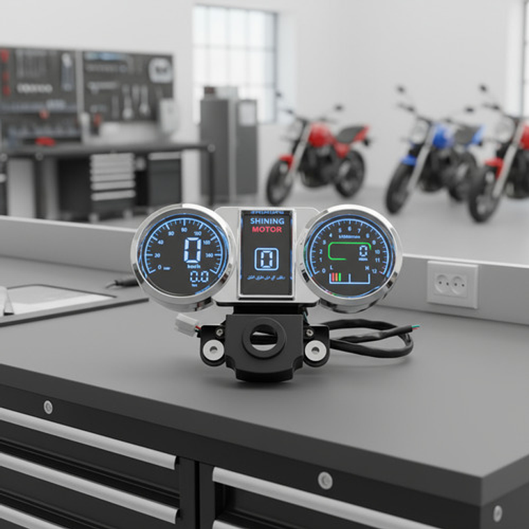 Velocímetro Digital Tsheng 197709110120 Negro Moto 1