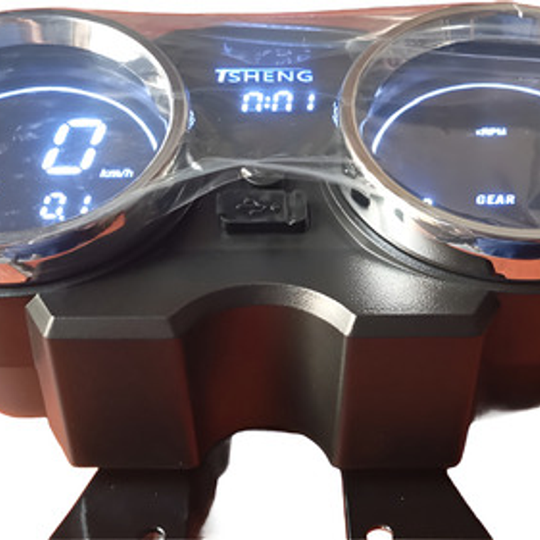 Velocímetro Digital Tsheng 197709110120 Negro Moto 11