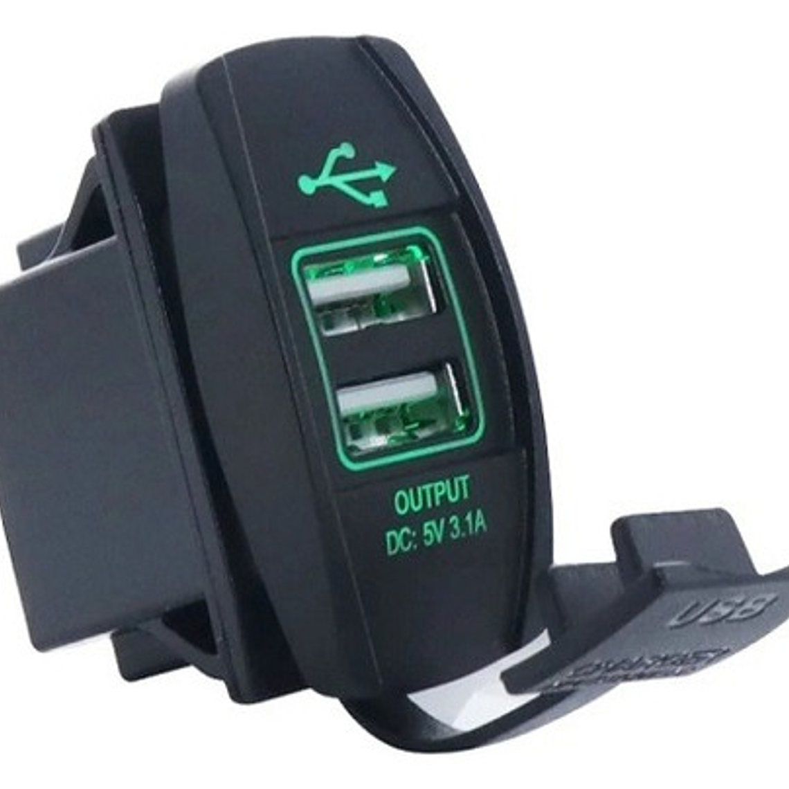 Cargador Usb Universal Para Coche Estilo Rocker Con Luz Led 1