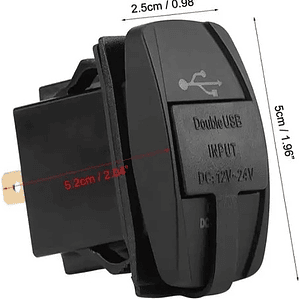 Cargador Usb Universal Para Coche Estilo Rocker Con Luz Led