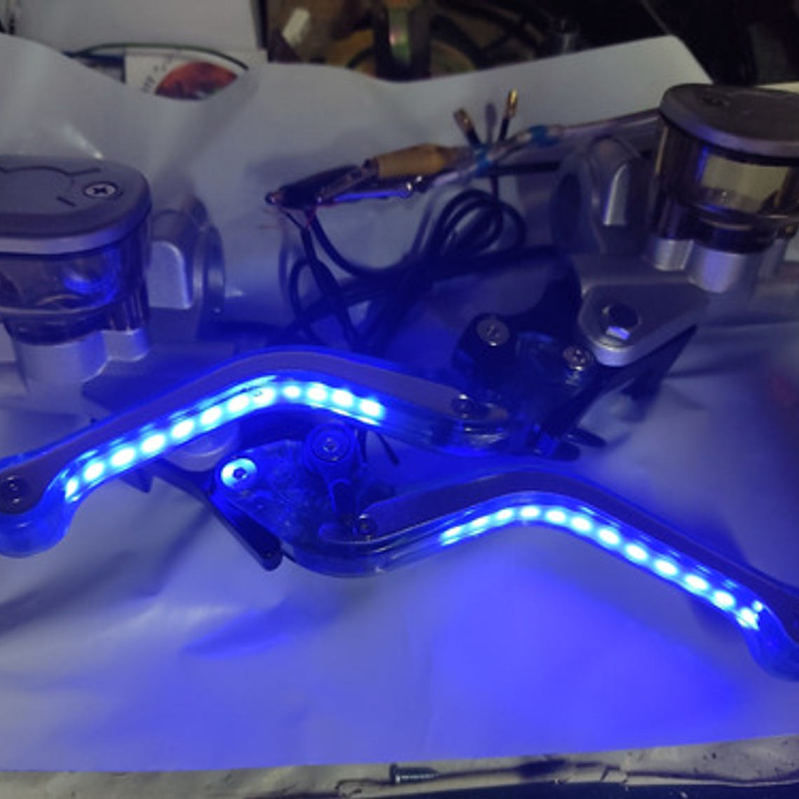 Freno Delantero Y Embrague Hidráulico Levas Con Luz Led  8