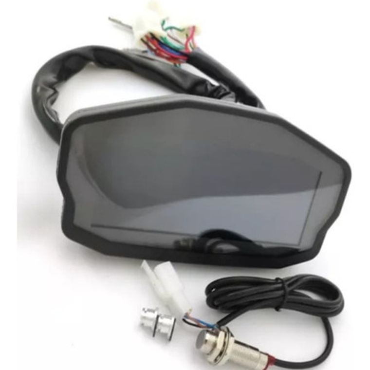 Velocímetro Universal Racing Motocicleta Cristal Liquido 6 M 3