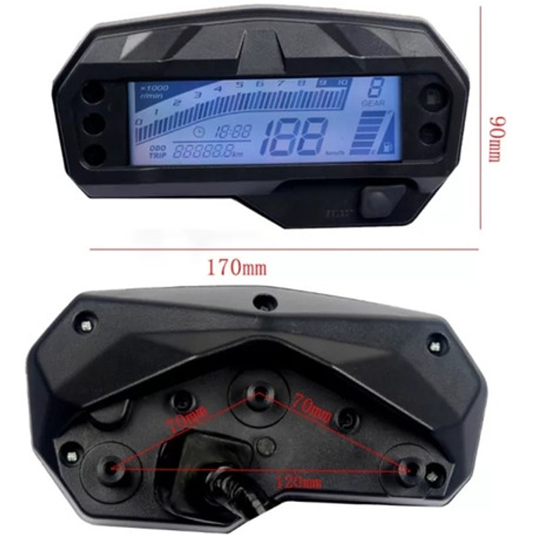 Velocímetro Digital Universal Fz 16 Multi Color 4