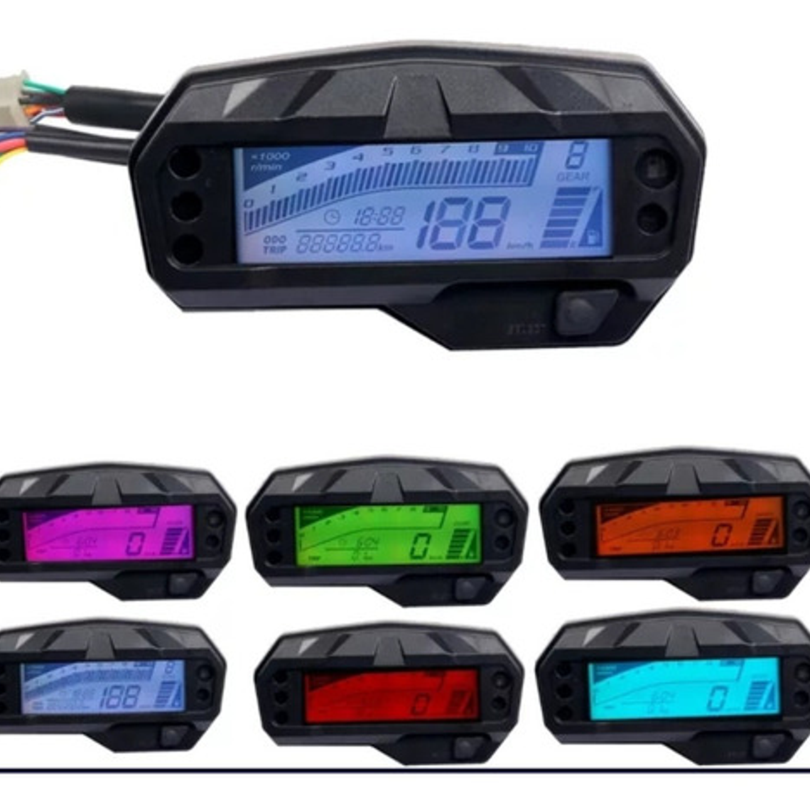 Velocímetro Digital Universal Fz 16 Multi Color 5