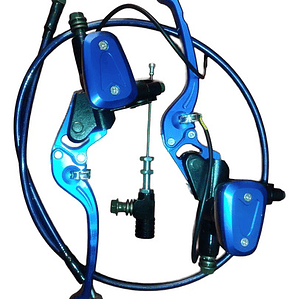 Clutch Y Freno Hidráulico Kit Universal Azul 2.0 De Lujo