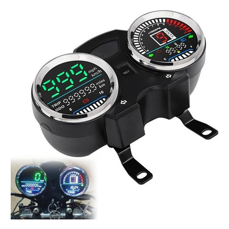 Tablero Velocímetro Digital Moto Instumento Tacómetro Gn125f 1