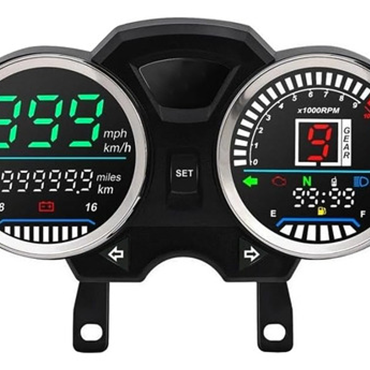 Tablero Velocímetro Digital Moto Instumento Tacómetro Gn125f 2