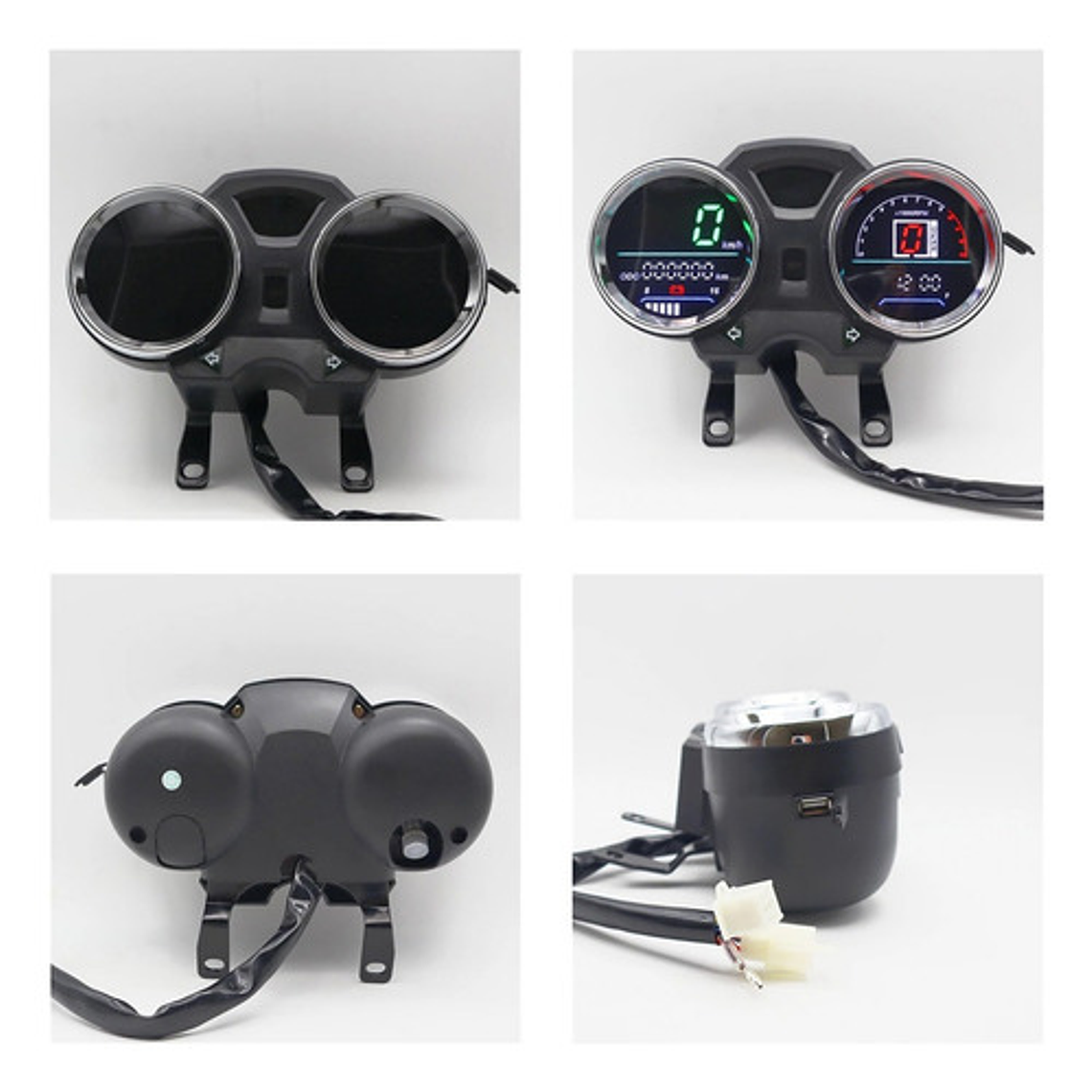 Tablero Velocímetro Digital Moto Instumento Tacómetro Gn125f 4
