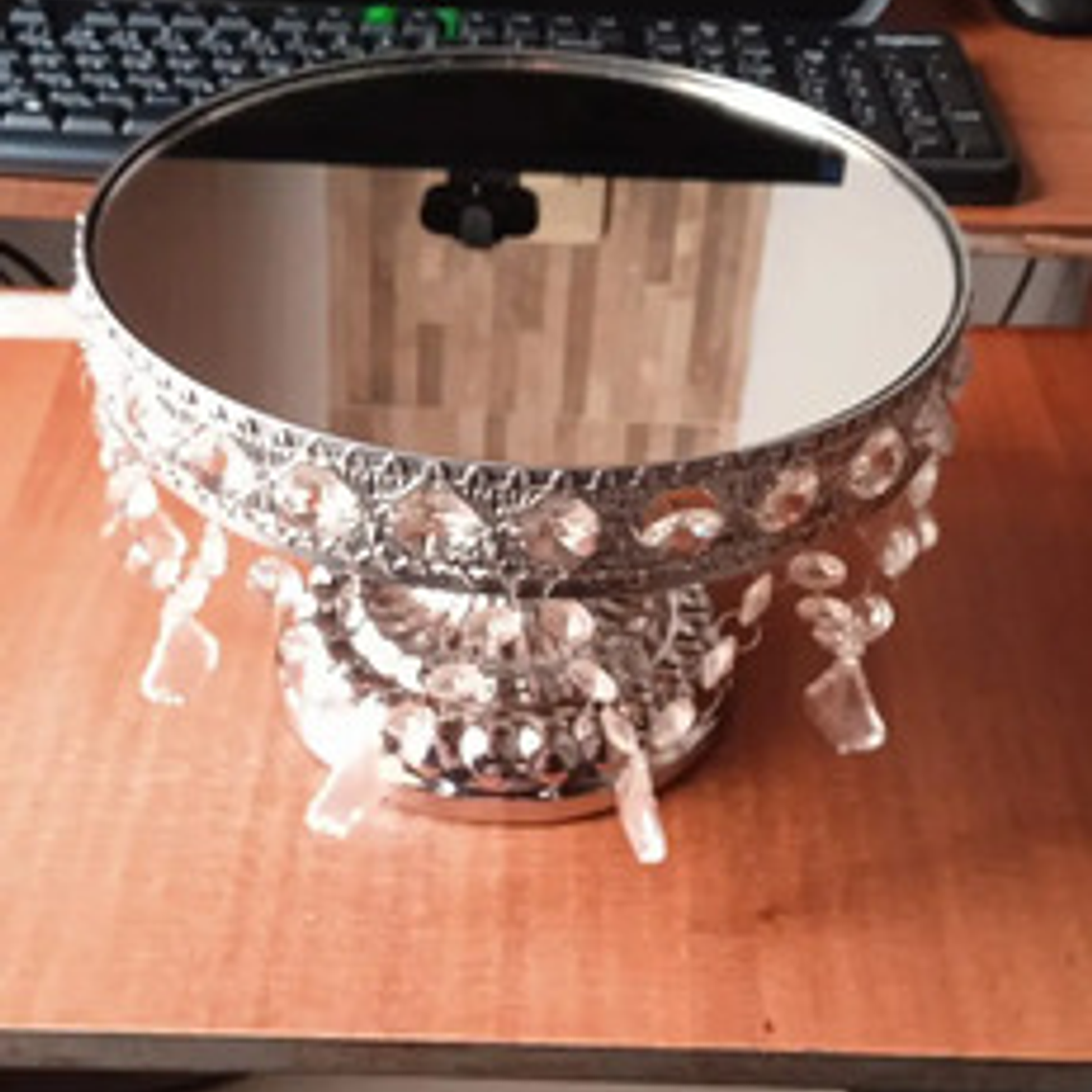 Base Frutero Acero Inoxidable Y Vidrio Espejo De Lujo 1