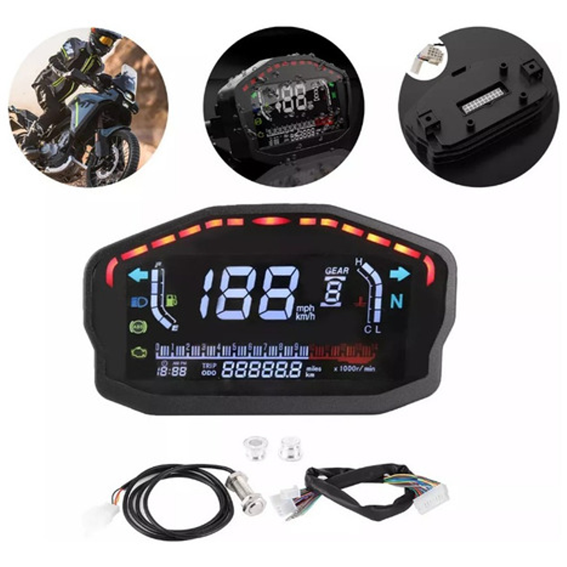 Velocimetro Universal De Tablero Para Moto Digital 1
