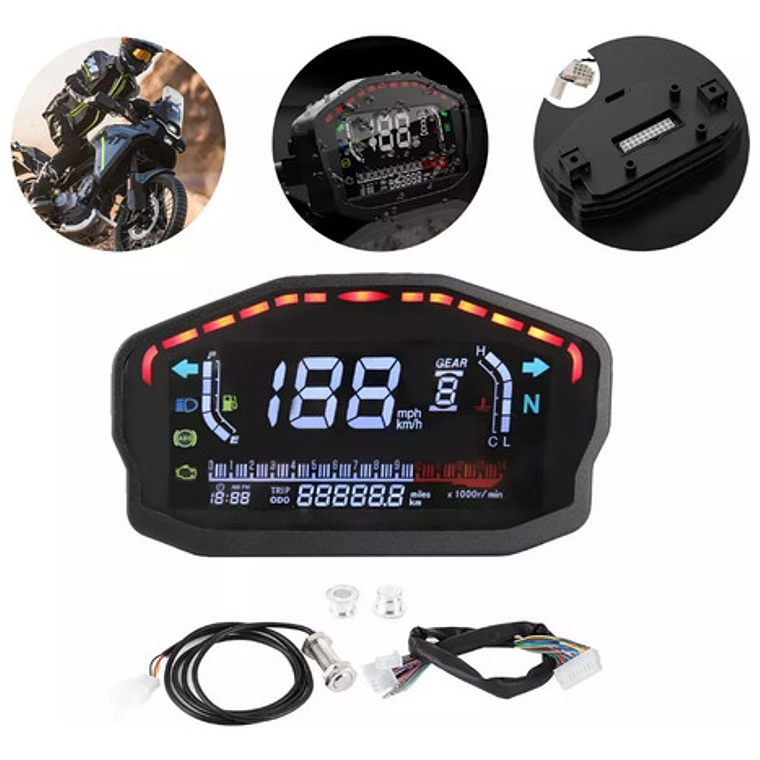 Velocimetro Universal De Tablero Para Moto Digital 1