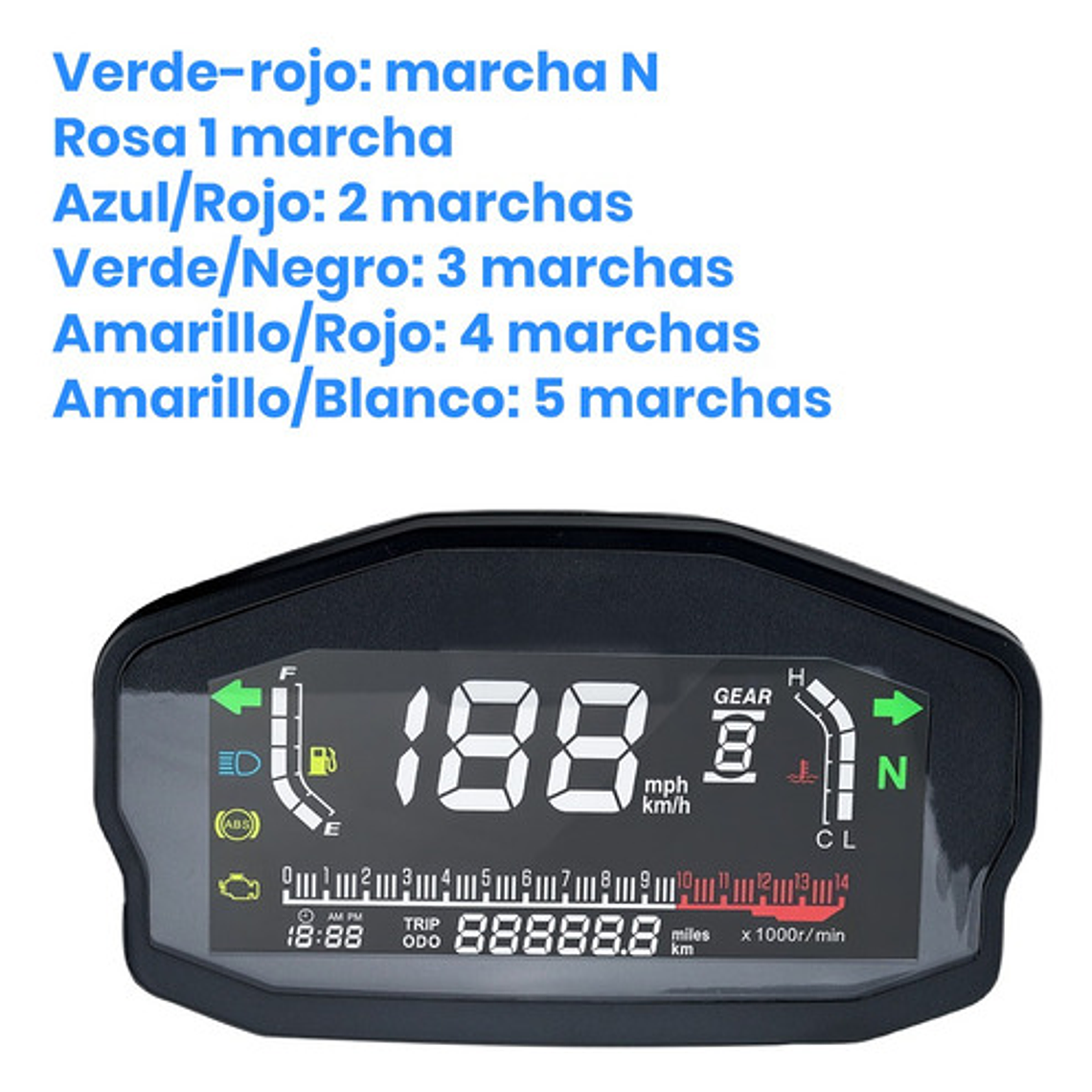 Velocimetro Universal De Tablero Para Moto Digital 6