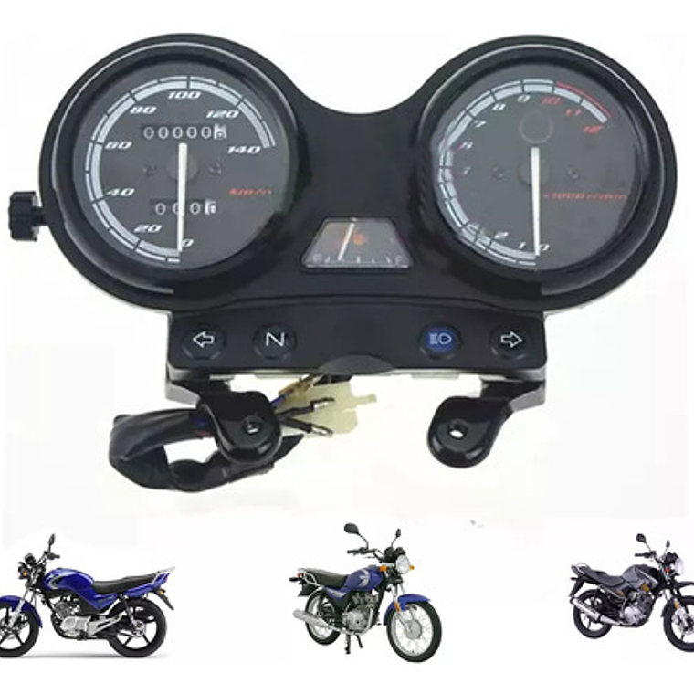 Velocímetro Analógico Urbano Yamaha Ybr125 120km/h Negro Retroiluminado 1