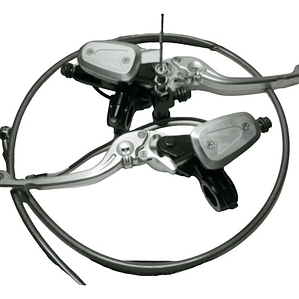 Clutch Y Freno Hidráulico Kit Universal  Aluminio Natural