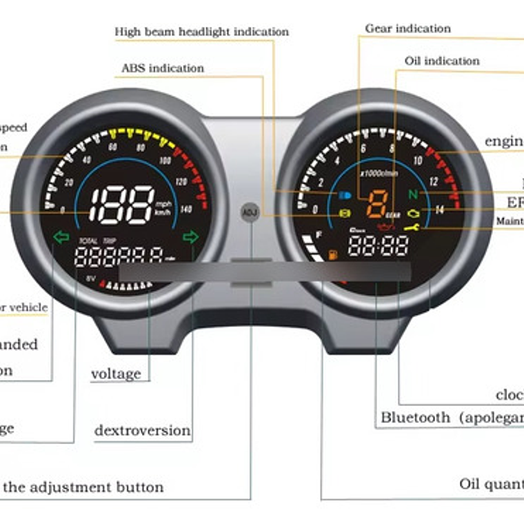 Tablero Honda Wave 110 Digital Velocimetro Solo Honda 6