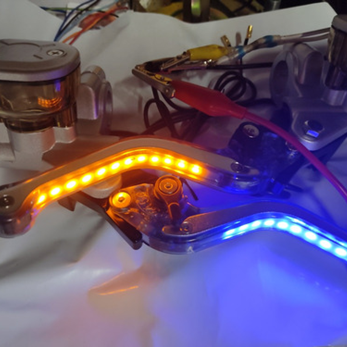 Freno Delantero Y Embrague Hidráulico Levas  Con Luz Led 7