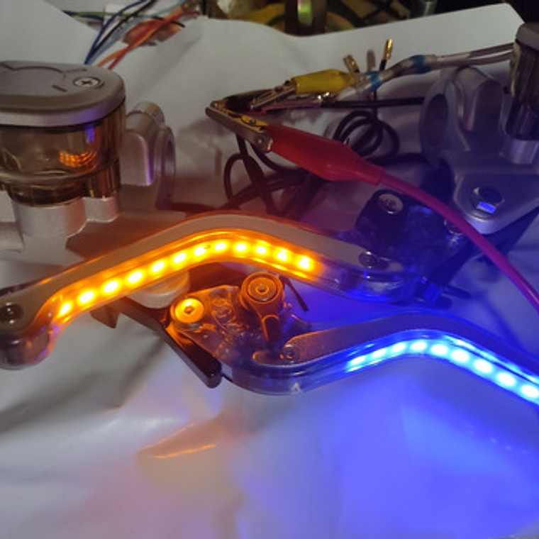 Freno Delantero Y Embrague Hidráulico Levas  Con Luz Led 7