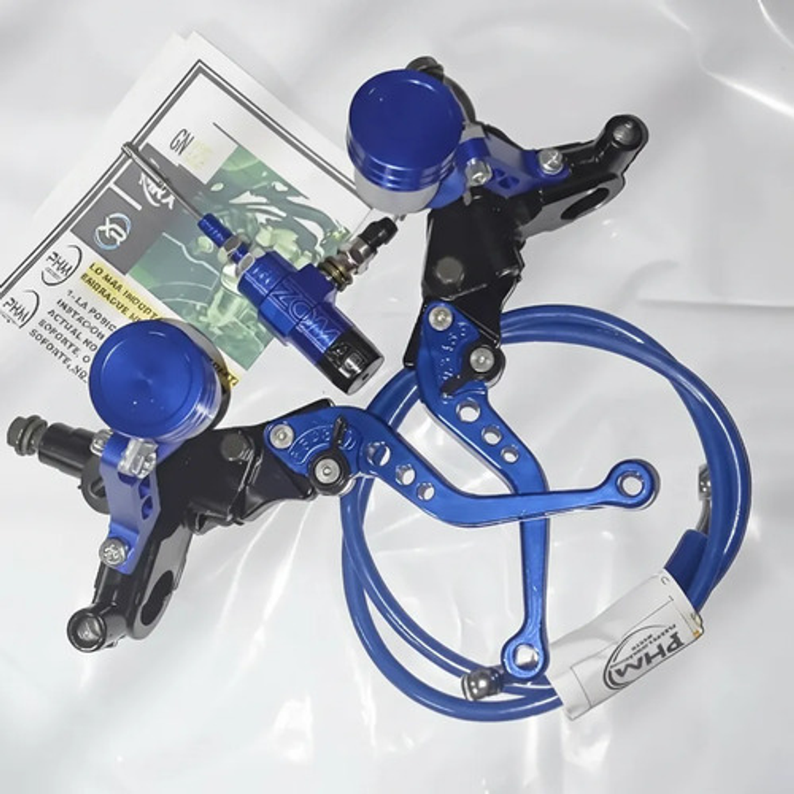 Kit Bomba Clutch Hidráulico Y Freno Moto Azul 1