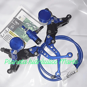 Kit Bomba Clutch Hidráulico Y Freno Moto Azul