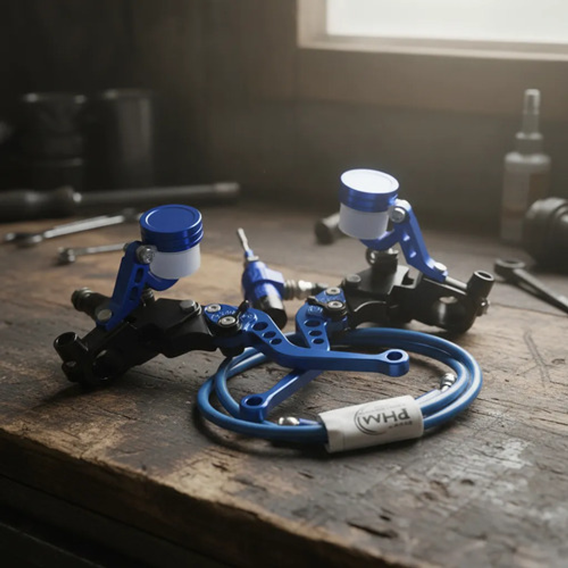 Kit Bomba Clutch Hidráulico Y Freno Moto Azul 3