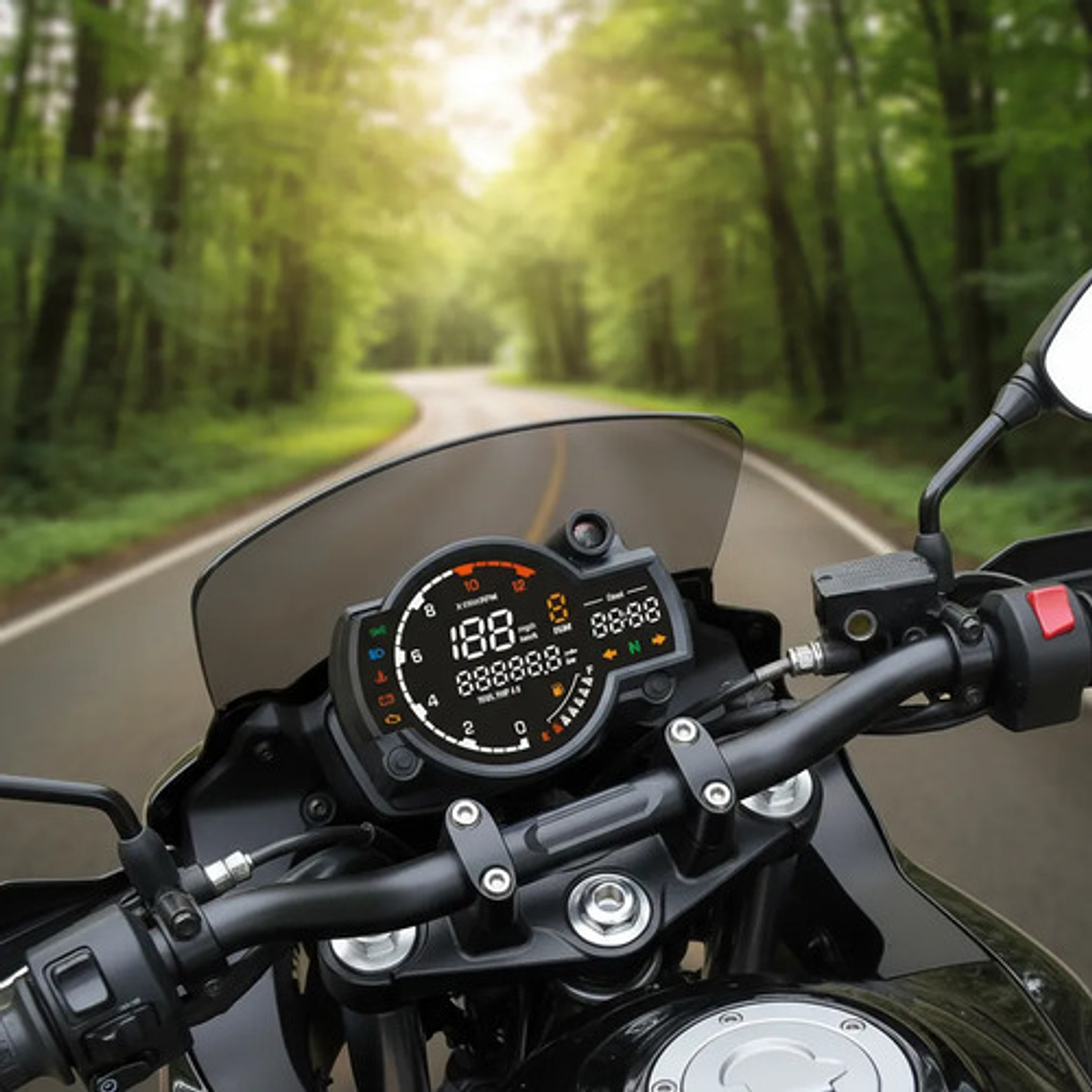 Royal Cristal Líquido Medidor Universal Café Racer 1