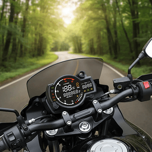 Royal Cristal Líquido Medidor Universal Café Racer