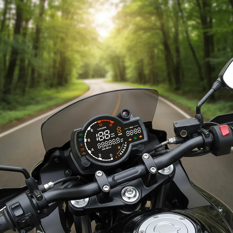 Royal Cristal Líquido Medidor Universal Café Racer 1