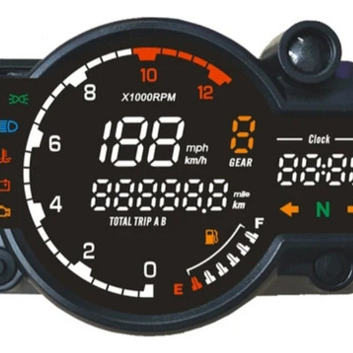 Royal Cristal Líquido Medidor Universal Café Racer 4