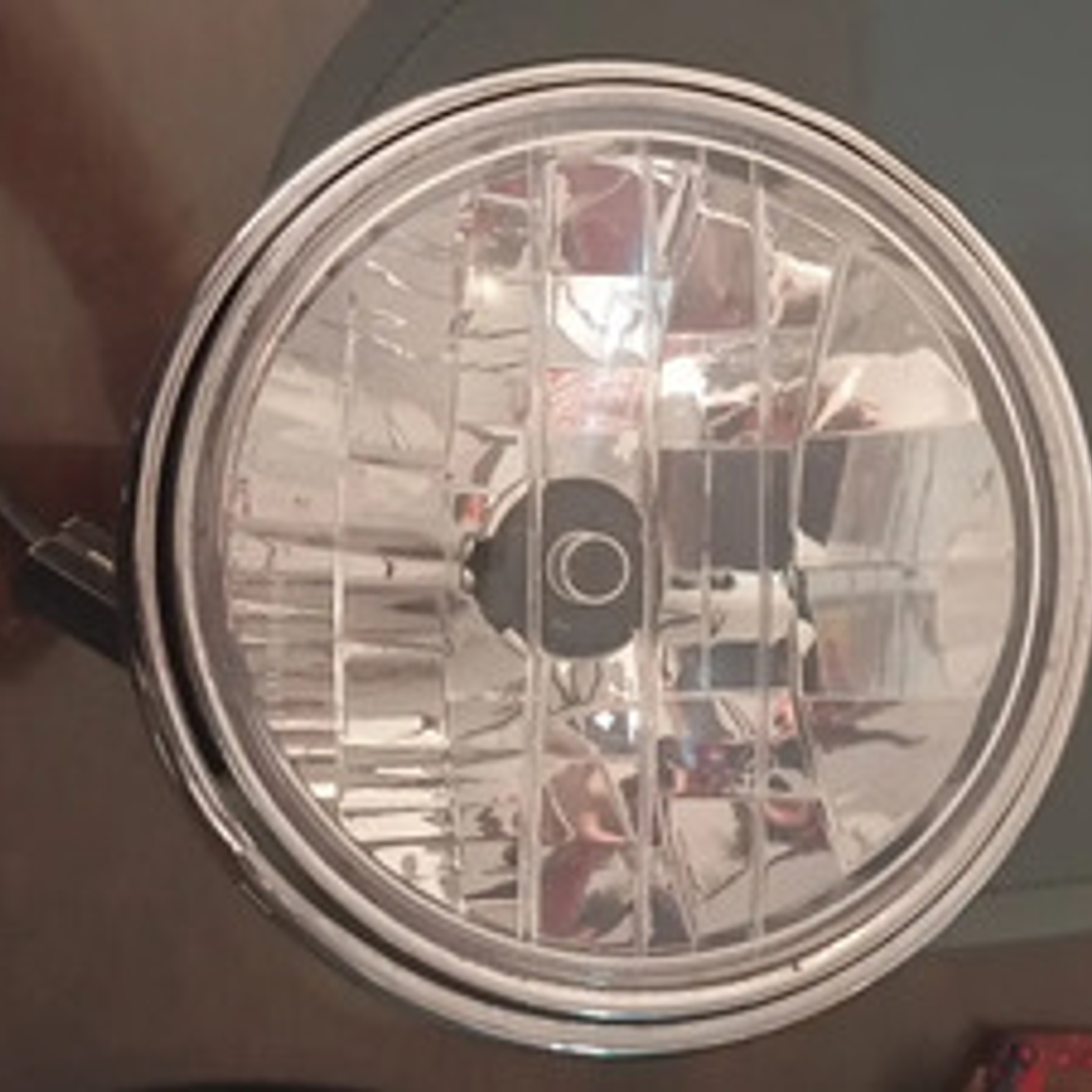 Farola Redonda Universal Cromada Para Moto Clásica 1