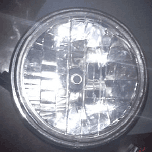 Farola Redonda Universal Cromada Para Moto Clásica