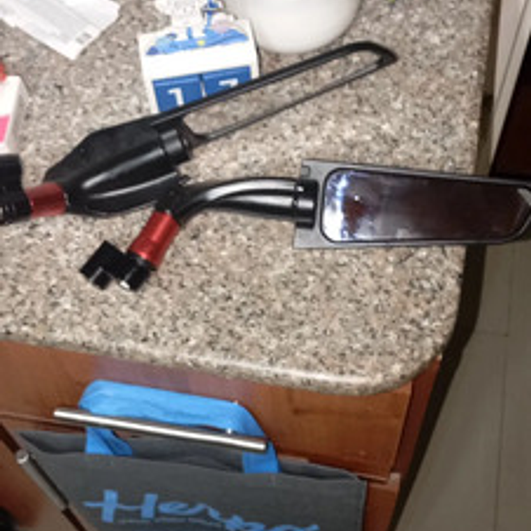 Par De Espejos Retrovisores Universales Para Moto Negros 4