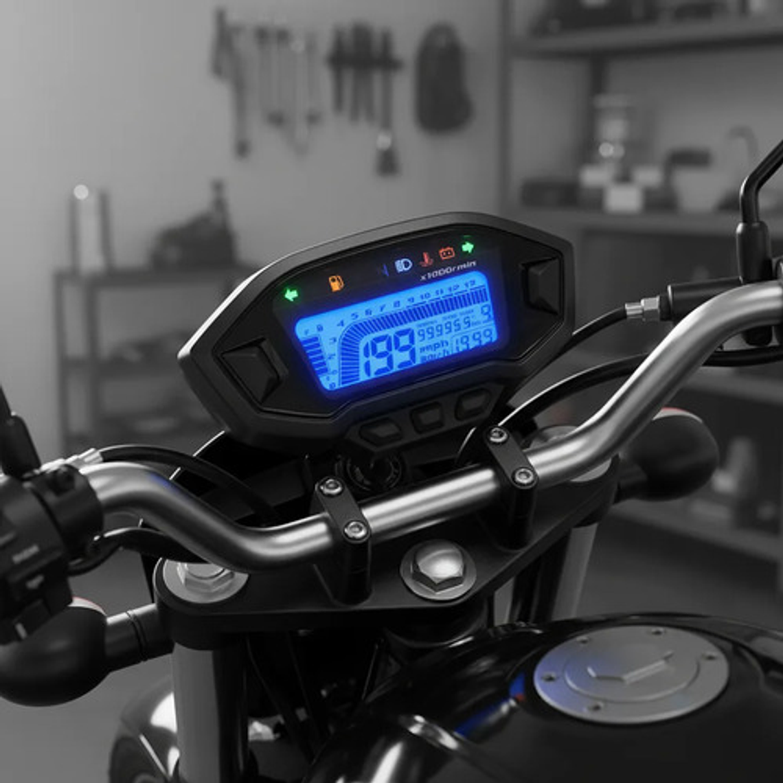 Tablero Digital Universal Para Moto Con Sensores Y Accesorio 2