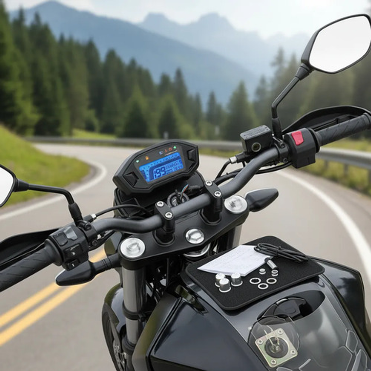Tablero Digital Universal Para Moto Con Sensores Y Accesorio 3