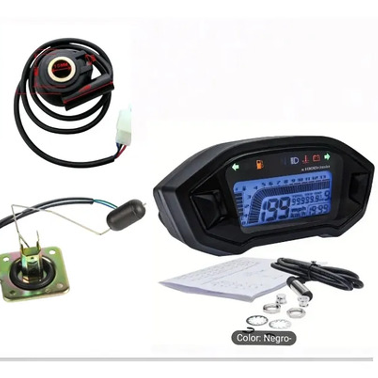 Tablero Digital Universal Para Moto Con Sensores Y Accesorio 5