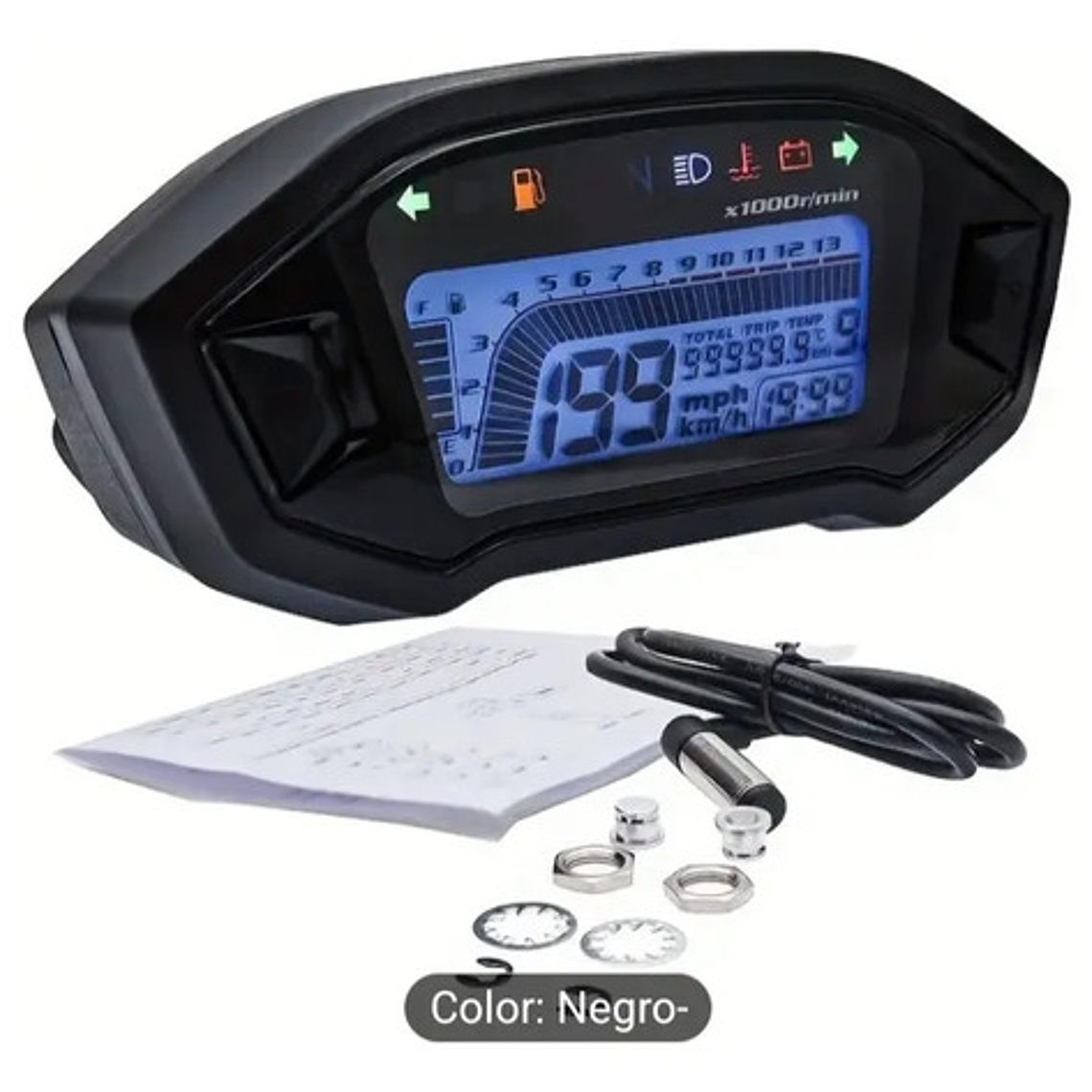 Tablero Digital Universal Para Moto Con Sensores Y Accesorio 7