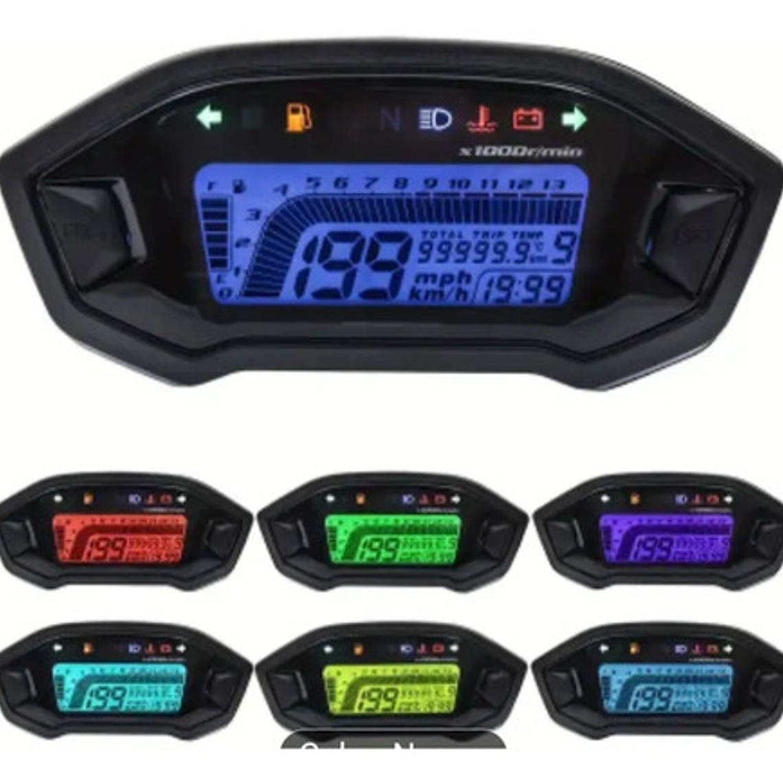 Tablero Digital Universal Para Moto Con Sensores Y Accesorio 8