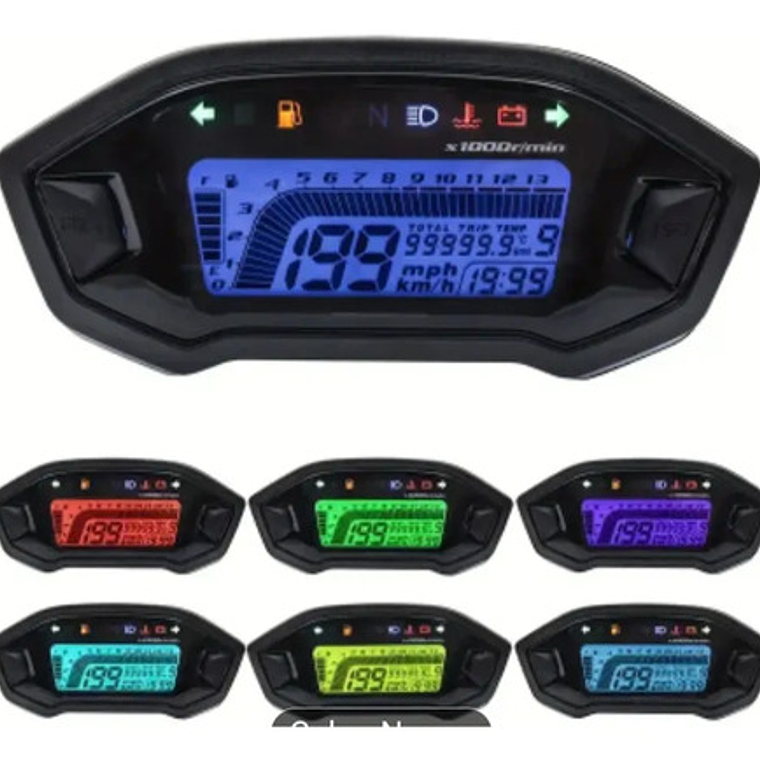 Tablero Digital Universal Para Moto Con Sensores Y Accesorio 8