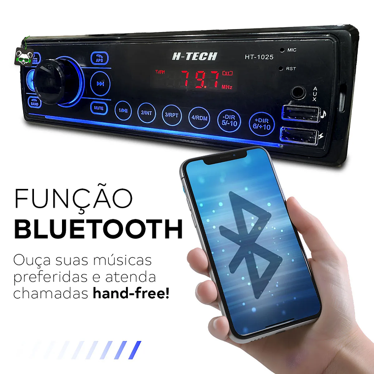 Radio de sonido para coche, Mp3 C, Bluetooth, 2 Usb, Aux Pen Drive 2