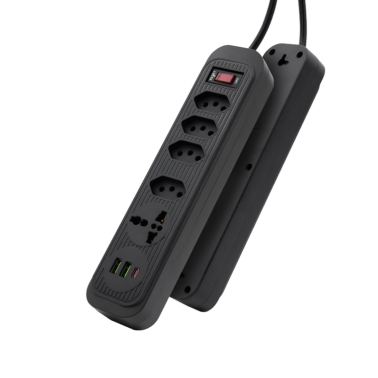 Toma de corriente USB de 2M, filtro de línea, enchufe, toma de extensión, toma de corriente extendida, torre de enchufe retráctil estándar de Brasil 9